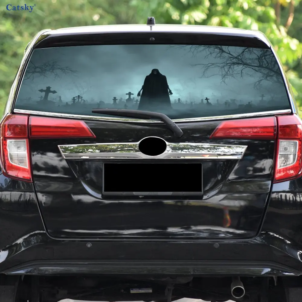 ظلال هيكل القبرة مادة PVC ملصق نافذة السيارة الخلفي المقاوم للماء ذاتي اللصق، سهل اللصق دون السقوط، وات #3