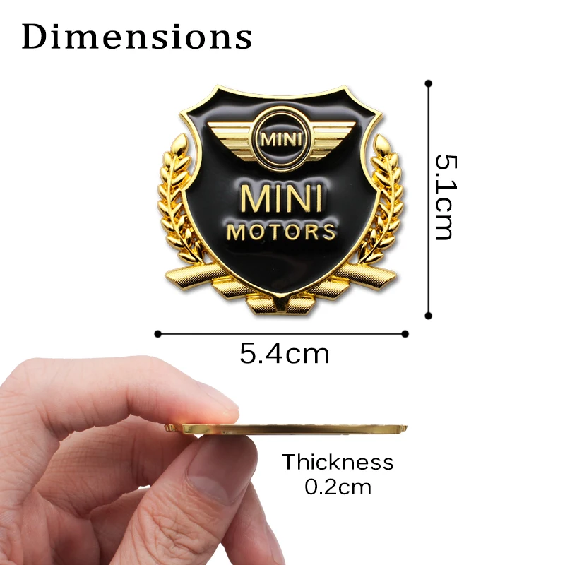 2PCS Car Styling 3D Metal Stickers Car Body Trunk Emblem Badge Decals For MINI Cooper One S R50 R53 R56 R60 F55 F56 Accessories