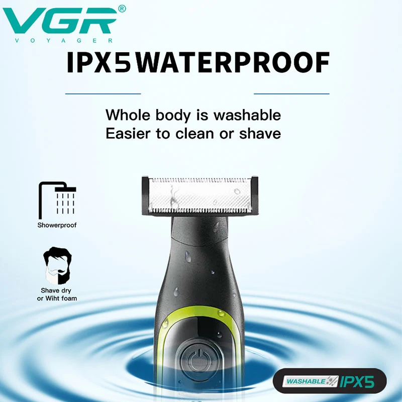 Professional Electric Shaver For Men Hair Trimmer Washable Beard Trimmer Rechargeable Electric Razor For Men Facial Body Shaving