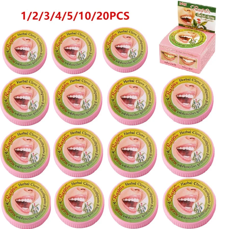 1-20pcs-natural-rasyan-herbal-clove-thailand-toothpaste-tooth-whitening-toothpaste-remove-bad-breath-dentifrice-tooth-paste