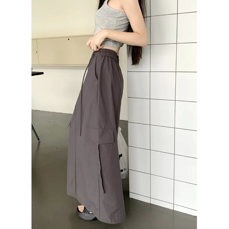 

Ретро-дизайн Faion, рабочая одежда, женская летняя новая тонкая длинная юбка трапециевидной формы с высокой талией, универсальная юбка с открытым вырезом