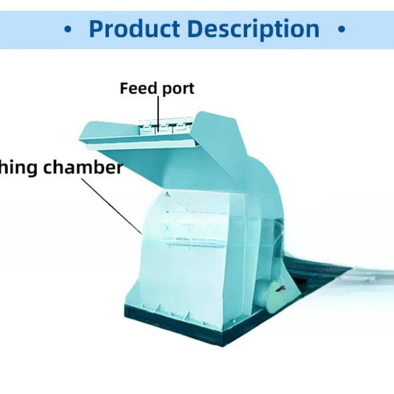 Wood Waste Chip Crusher Shredder With Core Motor Assembly Hydraulic Single Axis Shredder, Hard Plastic Block Crusher