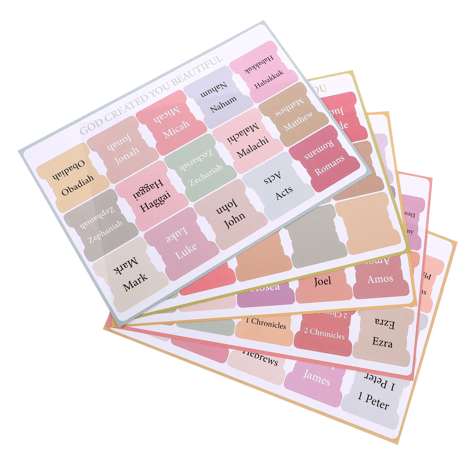 

Gold-stitched Labels Laminated Coated Paper Tabs for Bible Reference with Bookmarks Notebooks bible index labels