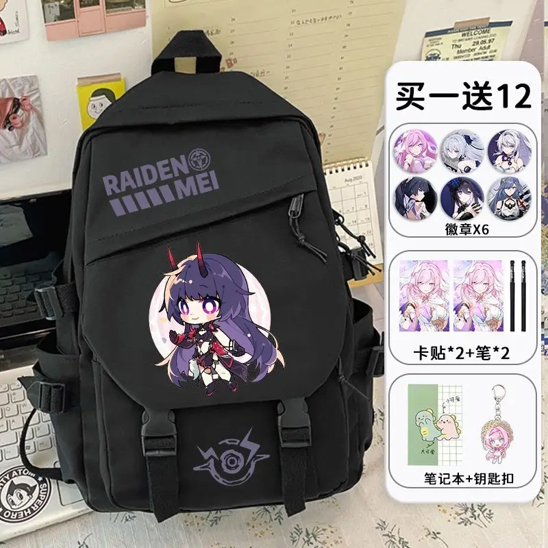 Honkai Impact Student Elysia Yaqina Grades 3 To 6, Large Capacity Backpack For Boys And Girls In Middle School Anime