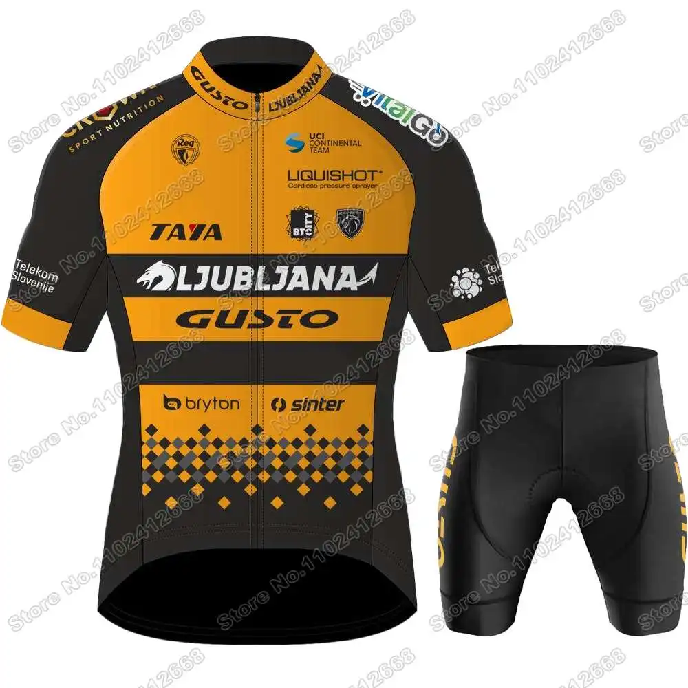 Gusto サイクルジャージ 上下 2XL 美品 2023チームljubljanaドルチェ 