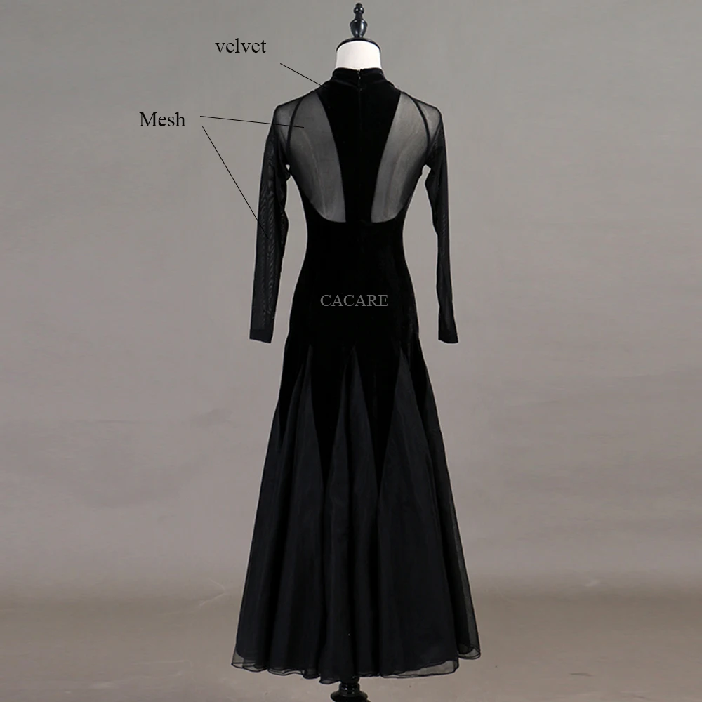 SALE Ballroom Dress Dance Wear Standard Modern Waltz Dress 2024 High Quality Female Dance Competition Suit Costume Black 0944