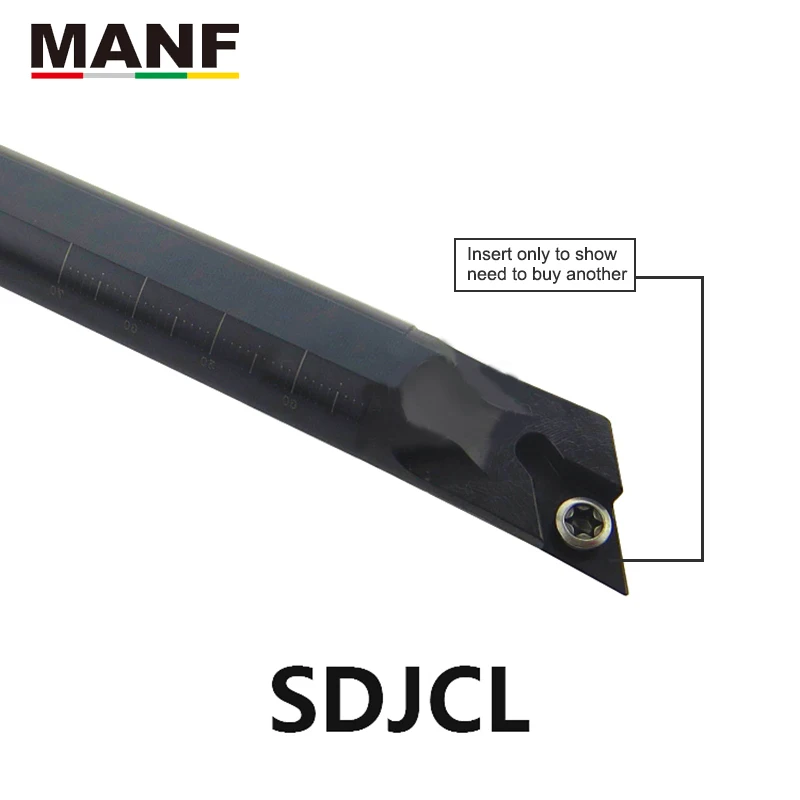 MANF S20R-SDJCR11 Lathe Tools 8mm CNC Turning Steel Lathe Cutter Small Boring Bars Hole Processing Internal Turning Toolholder