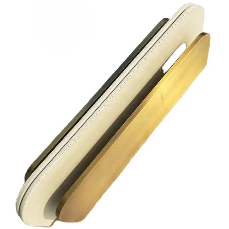 

custom.Customized Luxury heavy weight antique brass aluminum and leather interior door pull handle