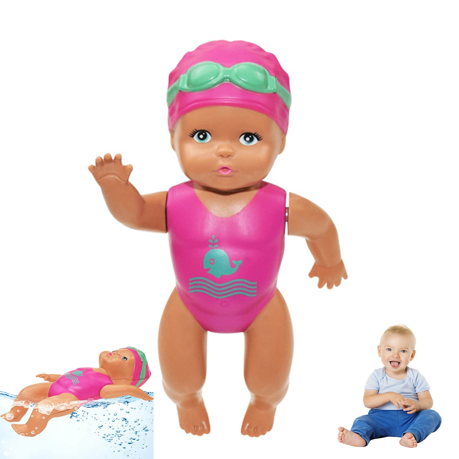 Floating Swimming Doll Movable Multi-joints Swimming Dolls for Kids Water Sport Beach Party Supplies