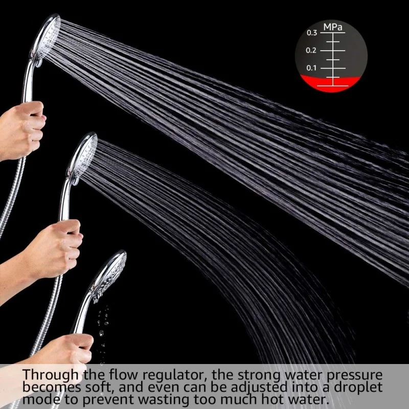 Water Flow Regulator Shut-Off Switch ABS Flow Controller Water Stop Valve Shower Head Arm Diverter Bathroom Accessories