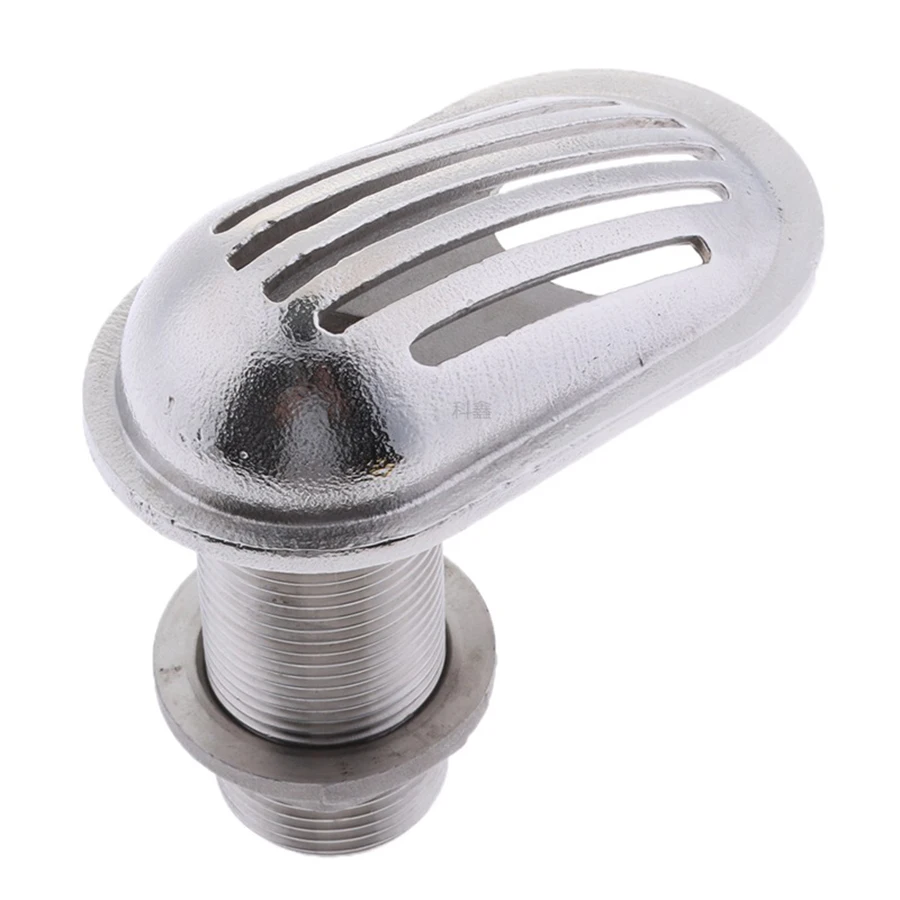 Wooeight Marine Hardware 316 Stainless Steel Boat Intake Strainer Thread Thru-Hull Pump Hose Fitting Water Outlet Hose Pipe