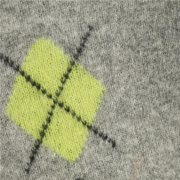 Vintage ort Sve High Collar Angora Rabbit Mixed Color 3D Floral Embroidery Retro Dopane Candy Color Women's Knitwear