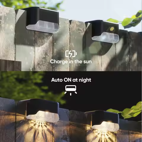 1/4/8/12/pcs Solar LED Lights Outdoor Garden Light Deck Lamp Solar Stairs Light Waterproof Solar Step Lamp Patio Garden Decor