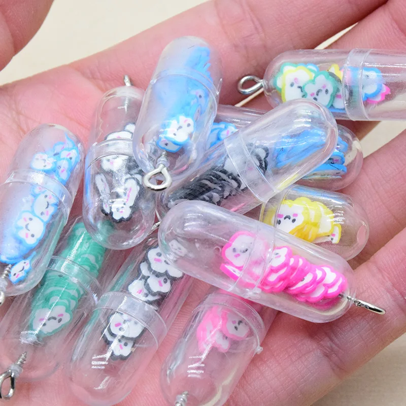 10 шт., брелки в виде капсулы