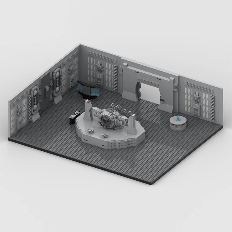 City Street View Model MOC Building Bricks Simulator Training Cabin Modular Technology Children Holiday Gifts Assemble Toys Suit