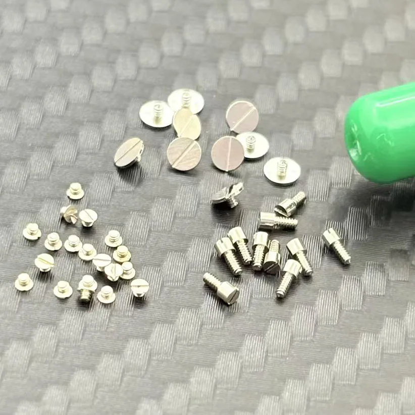 10pcs Watch Movement Accessories 7120 Unified Machine Literals Screw across Wheel Screw Large Steel Wheel Screw SS1