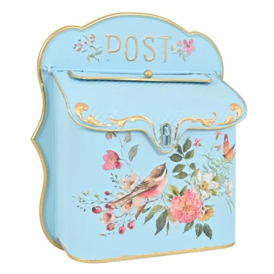 

Wall Mount Mailbox for House Outside Vintage Metal Door Mailbox Antique Style Nostalgic Charm Home Decor Garden Vintage English