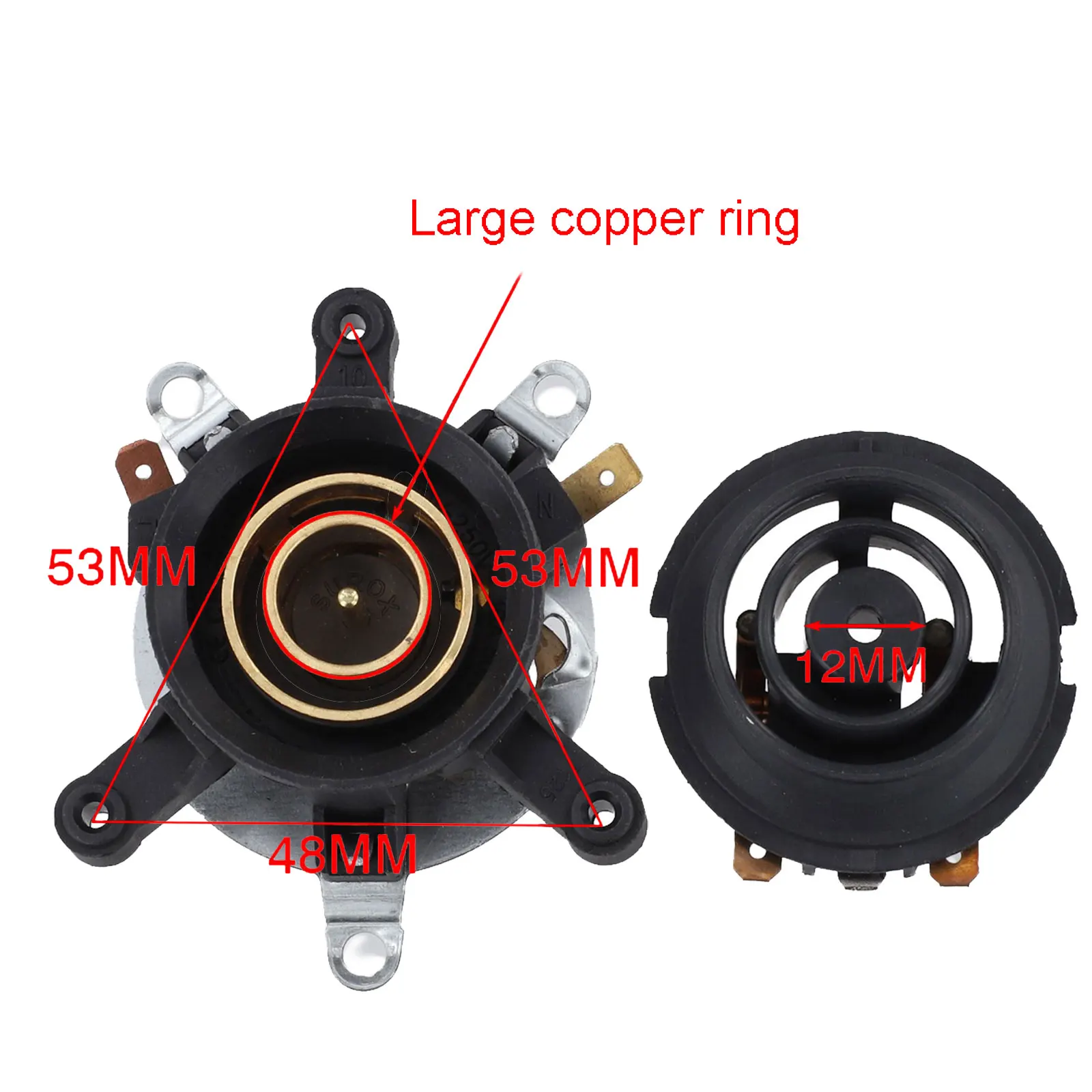 

2PCS Electric Kettle Accessories Electric Kettle Base Thermostat Switch Connector Coupler Upper Seat Bottom Core