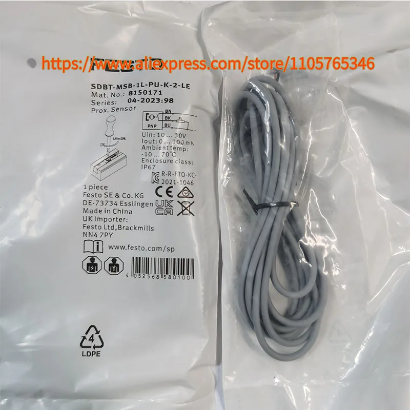 1pcs SDBT-MSB-1L SDBT-MSX-1L-PU SDBC-MSB-1L SDBT-MSB-1L-PU-K-2-LE SDBT-MSB-1L-NU 8150171 8150173 8150174 FESTO Proximity Switch
