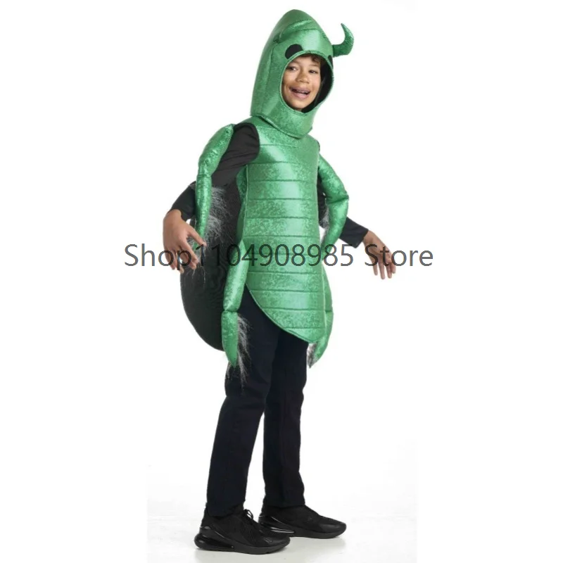 

2025 New Arrival Unisex Child Grasshopper Dress Up Girl Insect Halloween Book Week Outfit Boy Green Beetle Costume