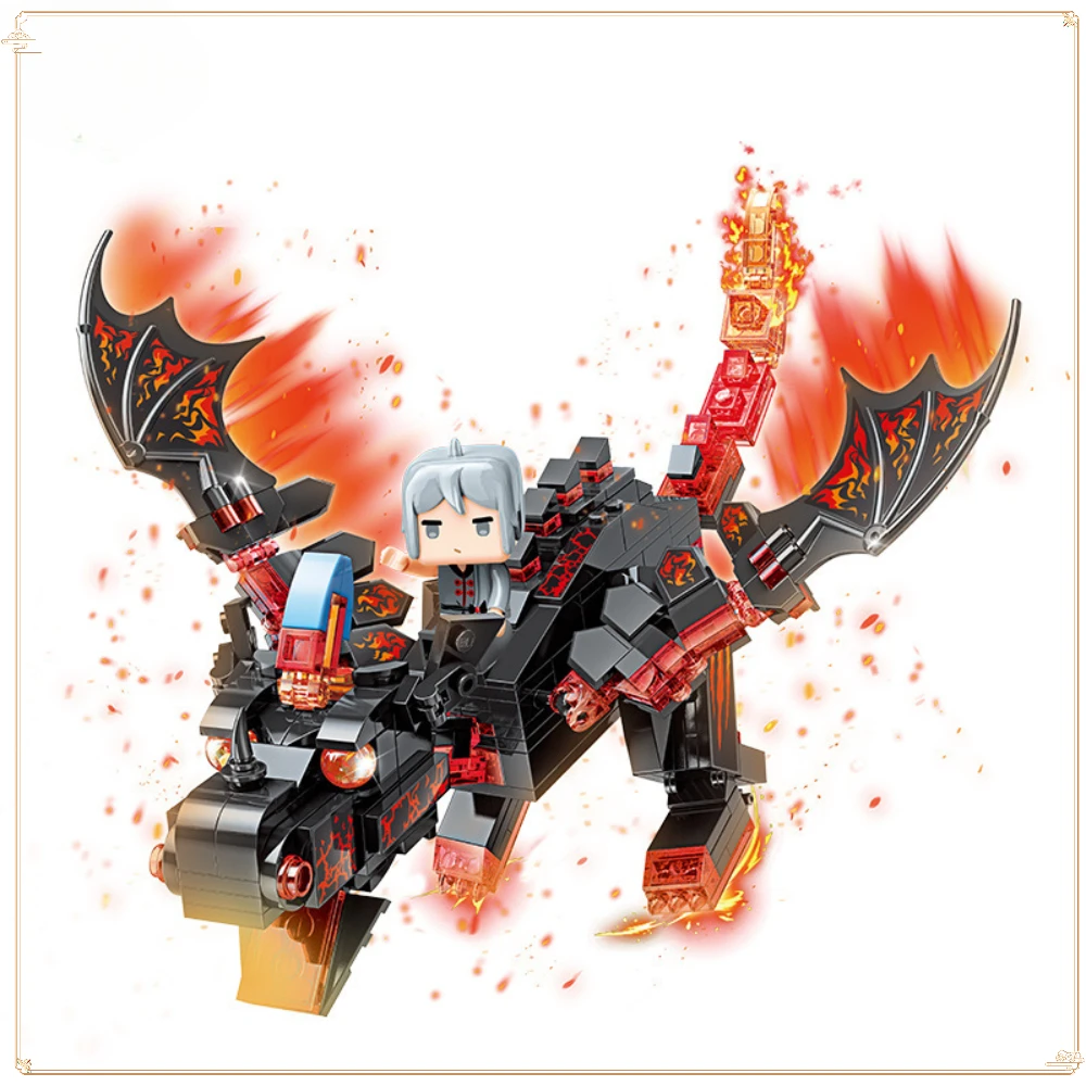 

Keeppley My Mini World Series Lava Black Dragon Game Doll Puzzle Assembly Building Blocks Toy Model Children's Birthday Gift