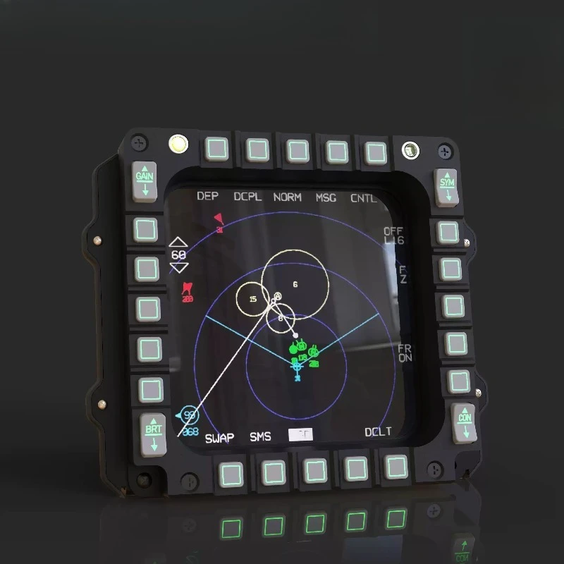 F-16 Cockpit  Panel Multi Function Display Flight Simulator Accessory Compatible