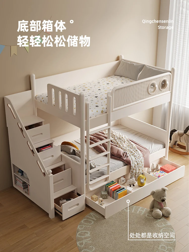 Children's Bed Mother and Child  Combination  Girl Princess  Double Bed Dr