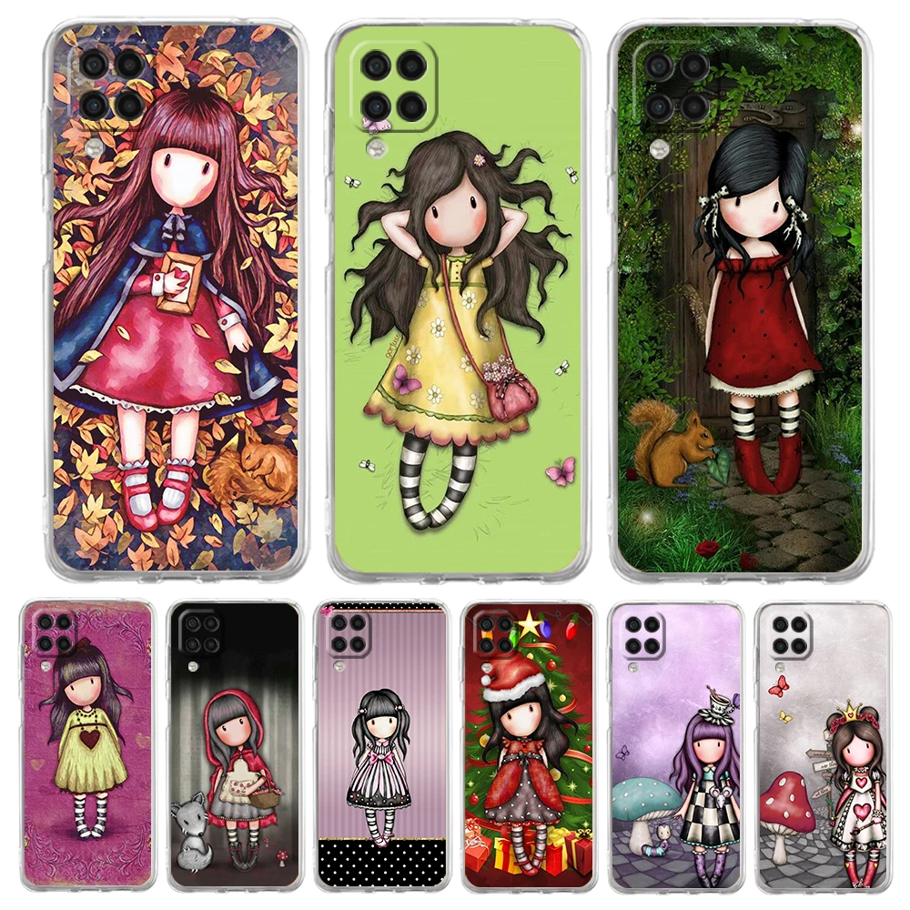 Girl Kid Santoro_Gorjuss Phone Case for Samsung Galaxy A13 A22 A32 A52 A53 A72 A51 A71 A11 A31 A41 A21S 5G Transparent Shell Bag