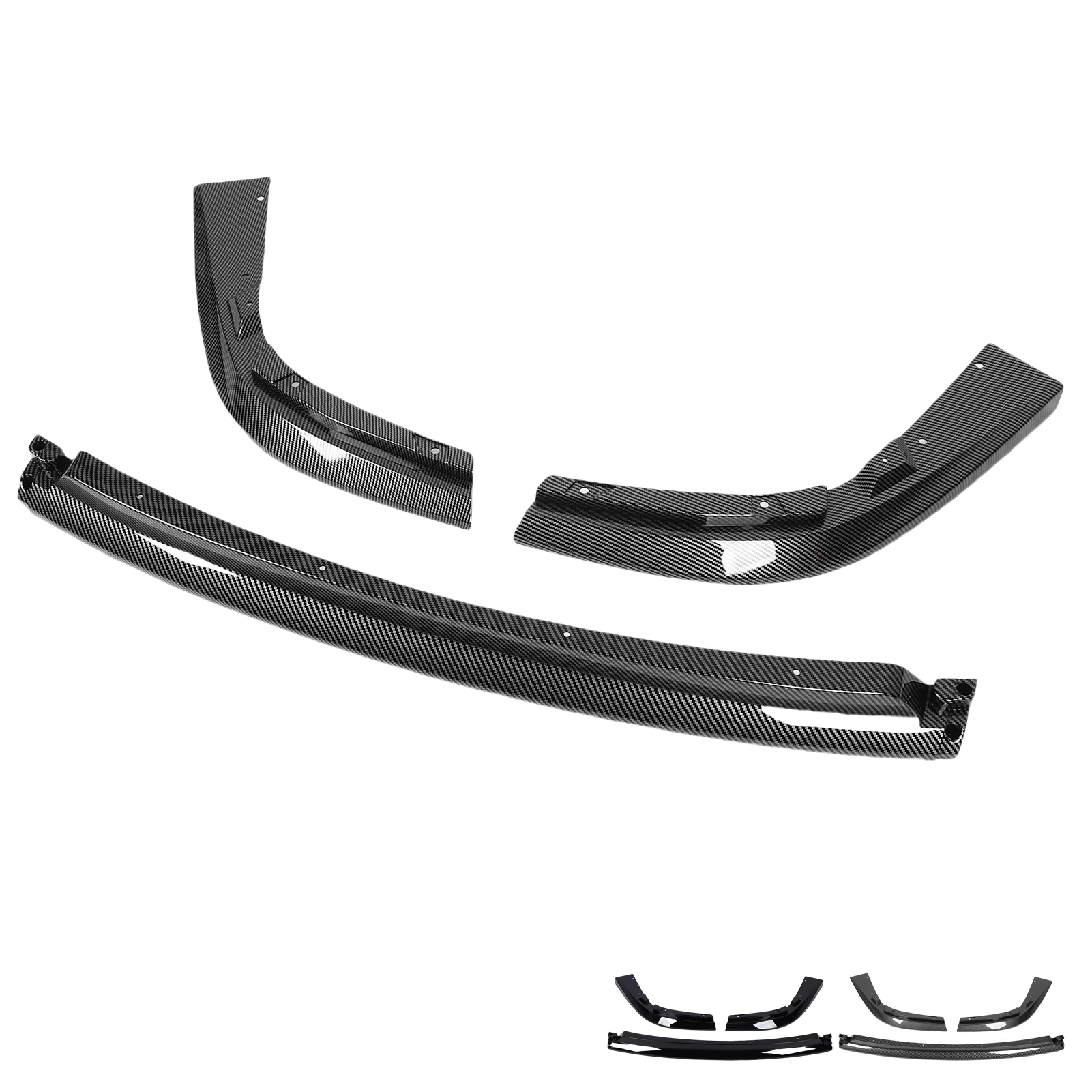 

Front Bumper Lip Chin Spoiler 3 Sections Replacement for Impreza STI 2004 2005 Front Bumper Lip Chin Spoiler