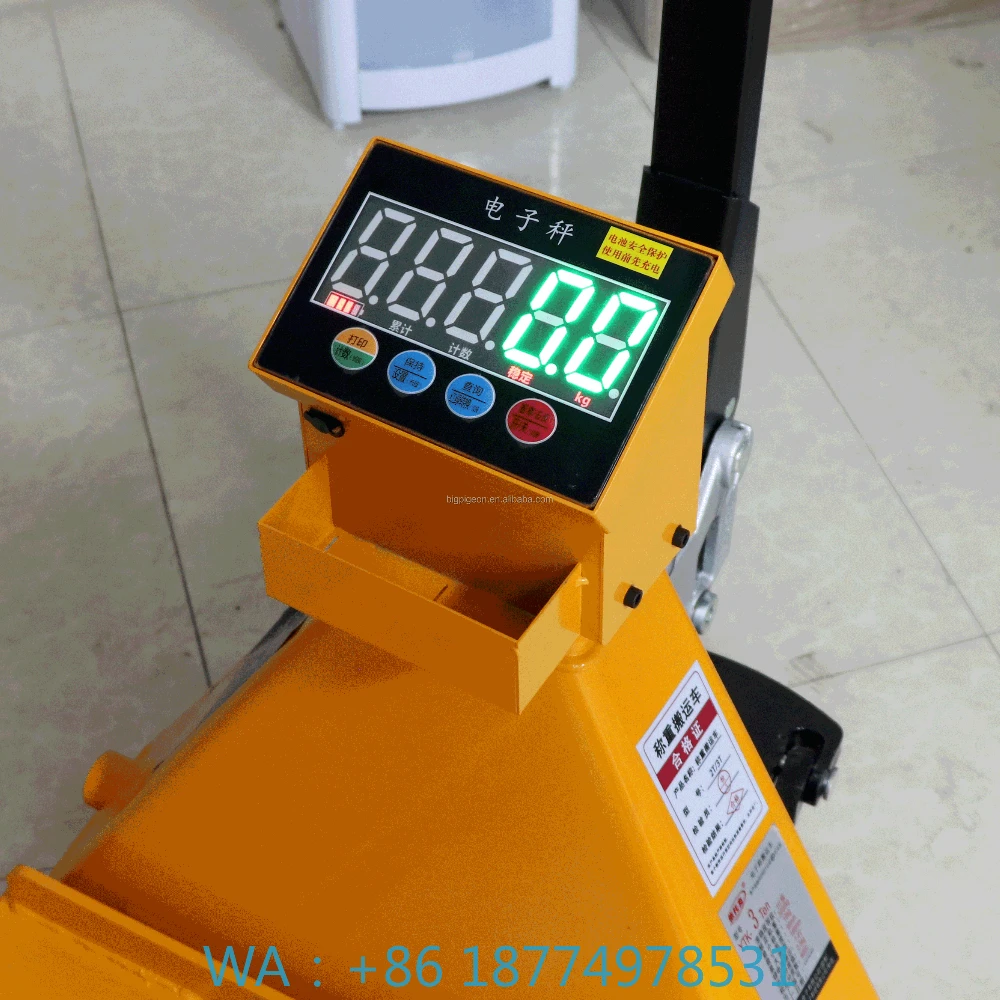

t Jack Scale Battery Powered with Weigh Scale3000kg 3ton Electronic Weighing Pallet Truck Scale Palle