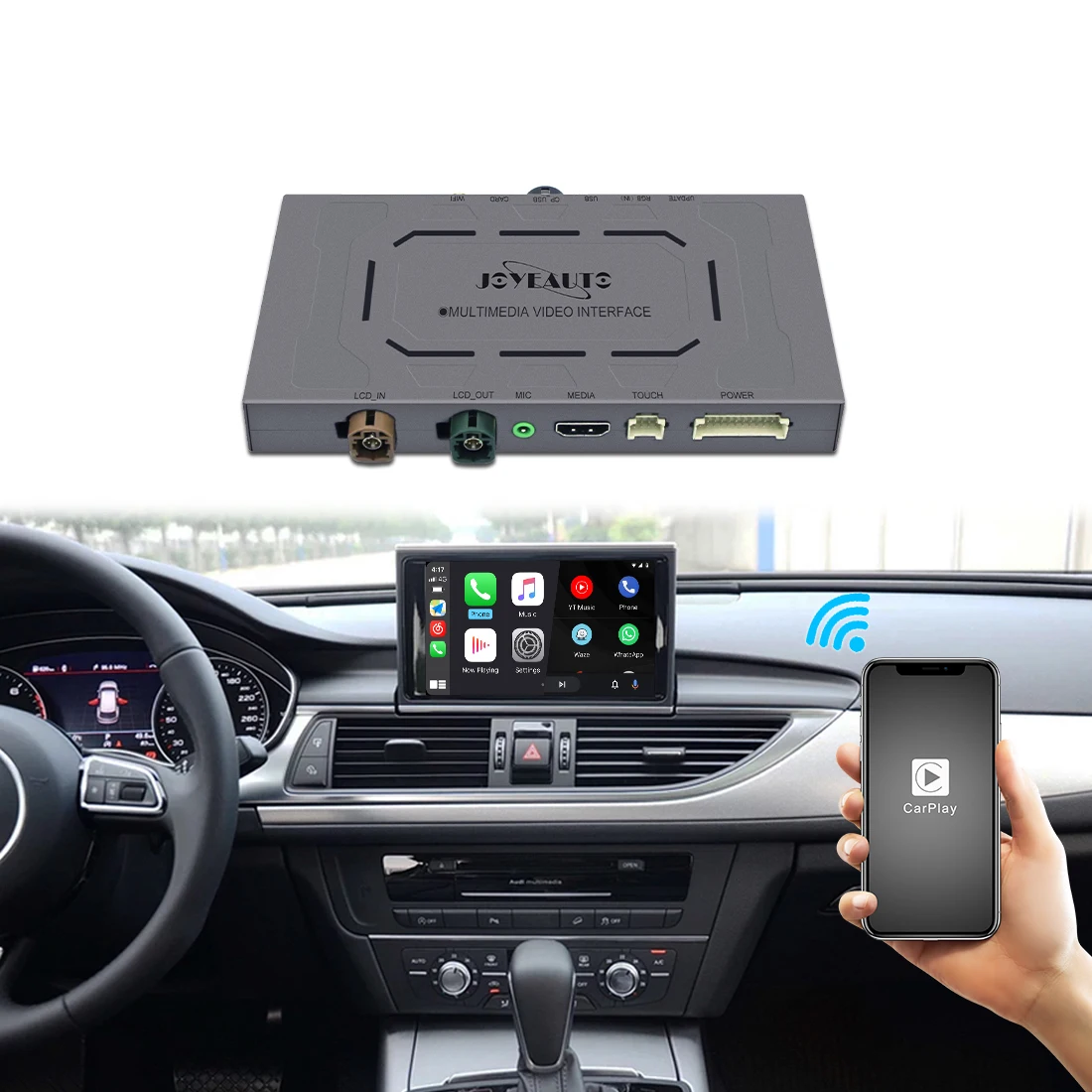 For Audi A3 MMI B9 2016 2018 Wireless Carplay Interface Box Module New Upgrade Android Auto Mirror Link Connection Automotive