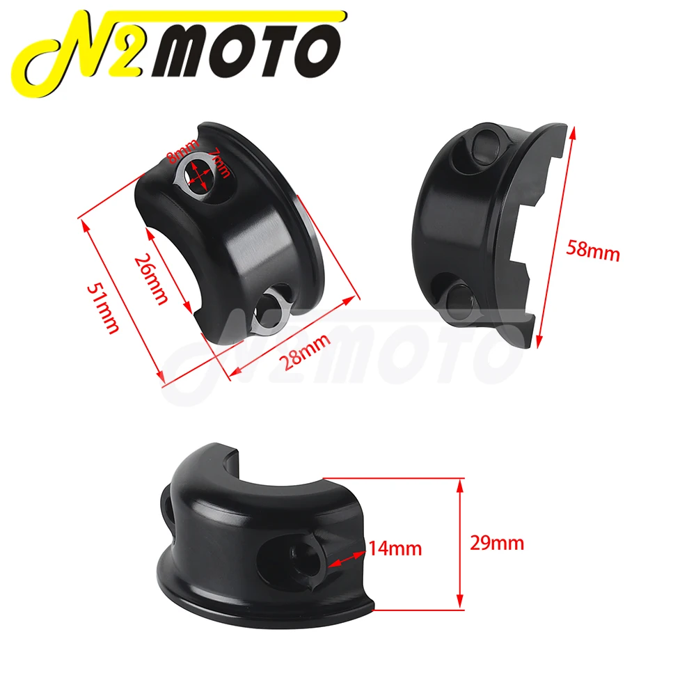 Moto Brake Master Cylinder Half Clamp Clutch Perch Control Clamps For Harley Touring Dyna Sportster Softail Street Road Glide