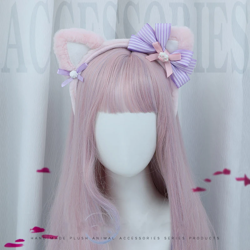 Lolta Kawaii Anime Schafe Ohr Heabbands Cosplay Cartoon Katze Halloween Party Kostüme Haar Plüsch Zubehör Mädchen Kopfbedeckung Geschenke – Detail 4