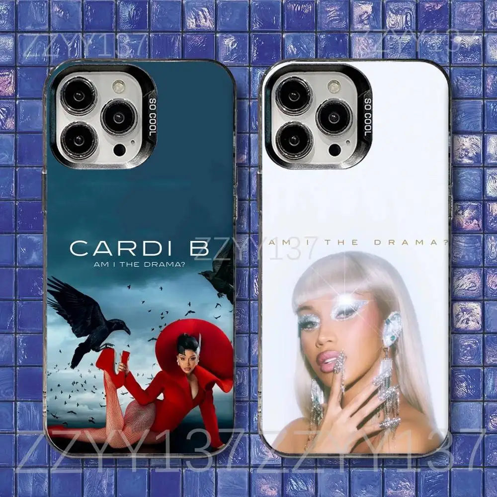 

C-Cardi B I Am The Drama Phone Case For iPhone 16,15,14,13,12,11,8,7,Pro,Max,Plus,Mini,XS,SE Shockproof Matte Cover