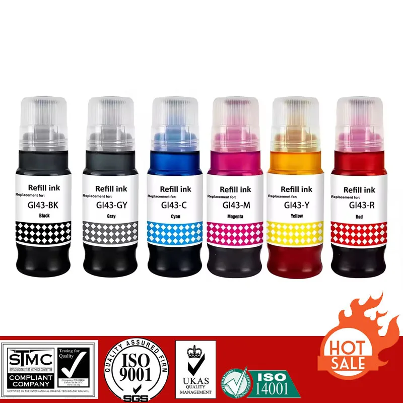 Compatible Canon Refill Ink For GI-43 GI43, For CANON PIXMA G540/G640 Printer