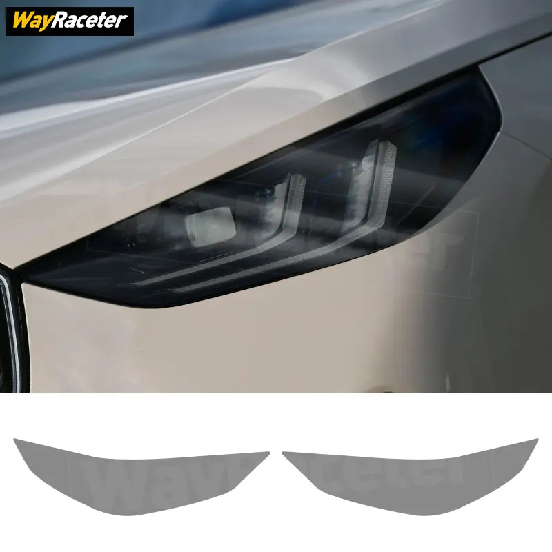 

Car Headlight Protective Film Transparent Smoked Black TPU Sticker For BMW X3 G45 M50 2025 2024 M Sport 30e 20d Accessories