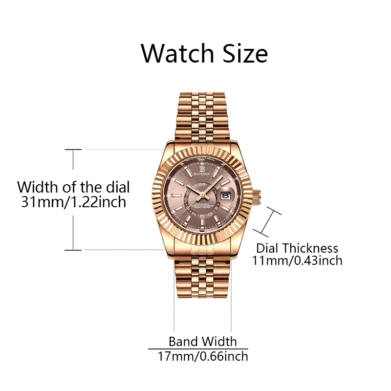 Women's Quartz Wristwatch with a Date Window and Luminescent Features—Perfect as a Birthday or Valentine's Day Gift for Women