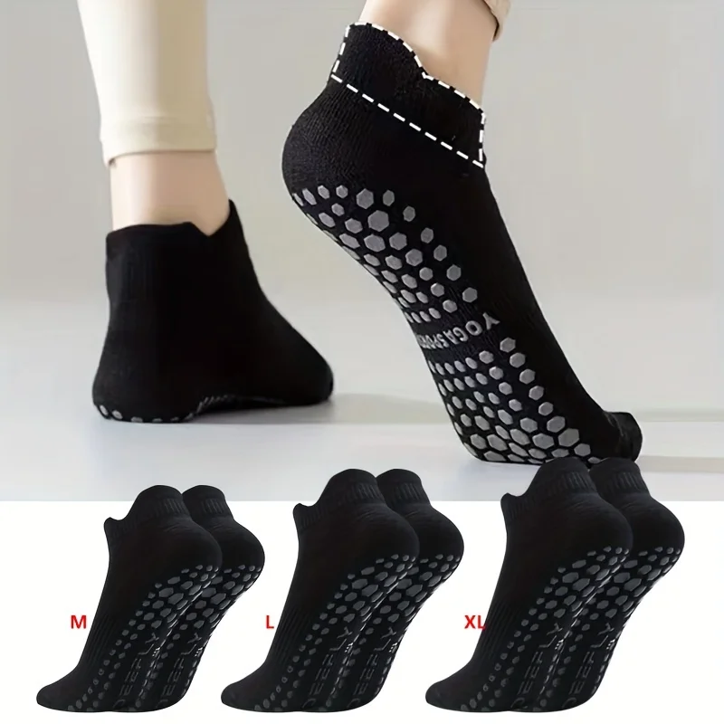 3 Pairs of men's and women's sub-size Yoga socks Soles non-slip glue boat socks short socks M/L/XL