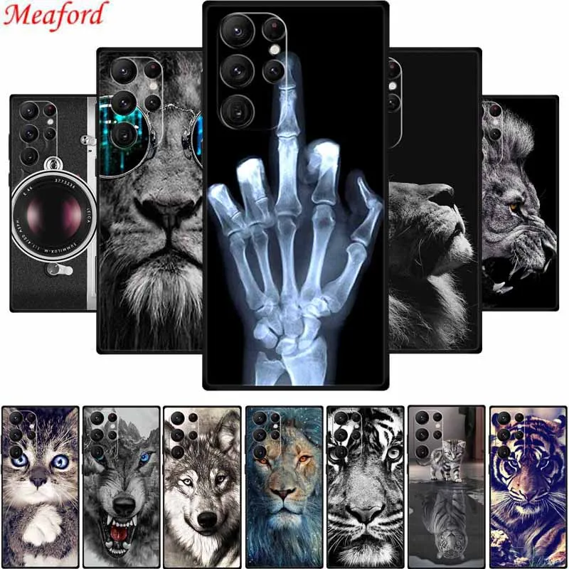 For Samsung Galaxy S24 Ultra Case Black Silicone Soft Phone Case For Samsung S24 Ultra Back Cover Case S24Ultra S 24 Ultra Funda