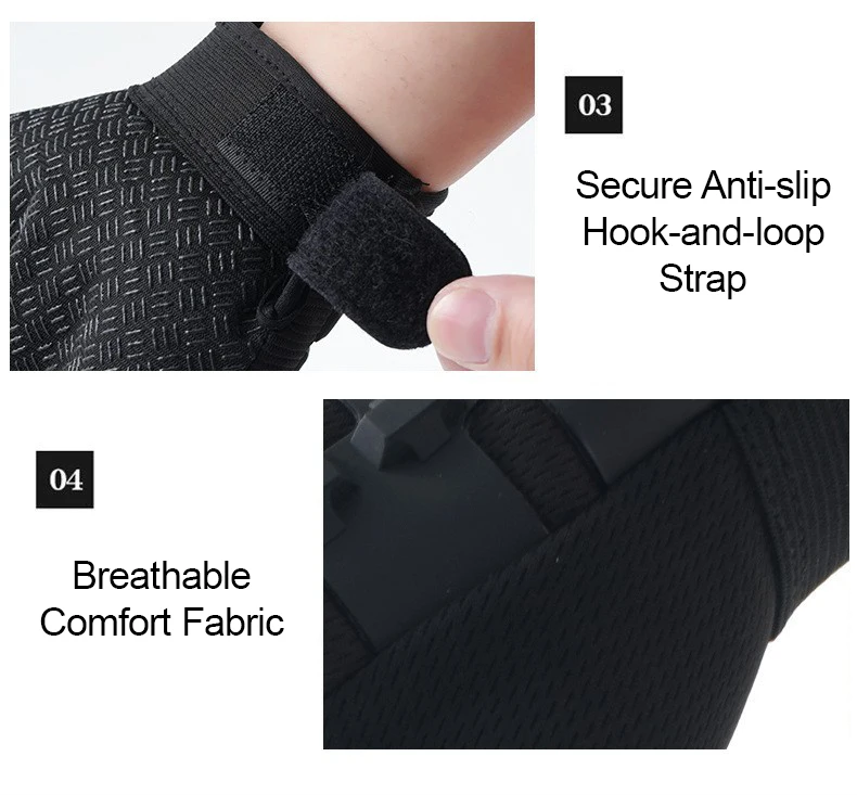 Taktische Fahrradhandschuhe für Herren, Vollfinger-Militärhandschuhe mit Touchscreen-Funktion, Schnittfest, Rutschfest, Atmungsaktiv, Motorradhandschuhe – Detail 8
