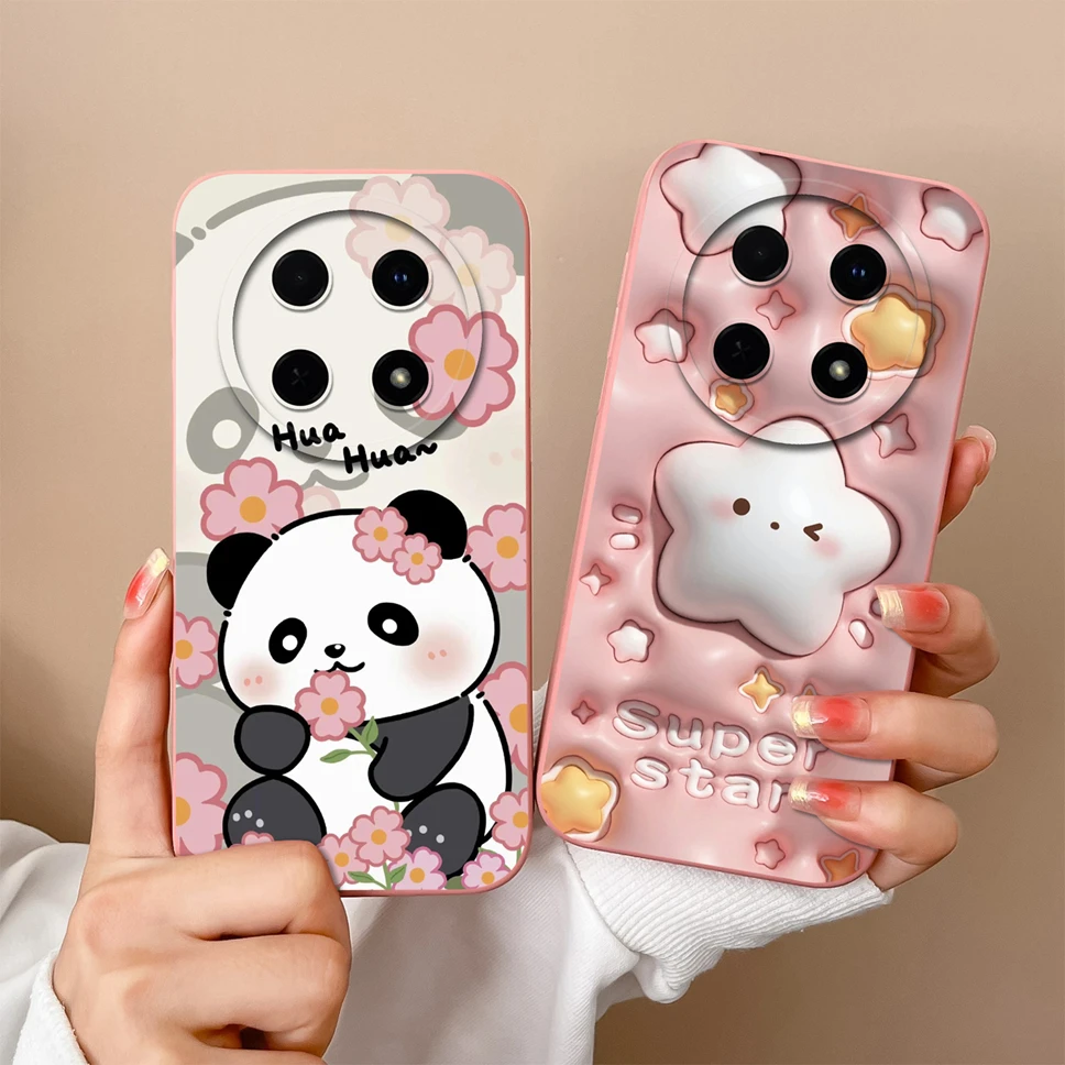 For Huawei Nova 12i Phone Case Cute Chubby Girl Boy Soft Liquid Silicone Shockproof Back Covers For Huawei Nova12i Fundas Coque