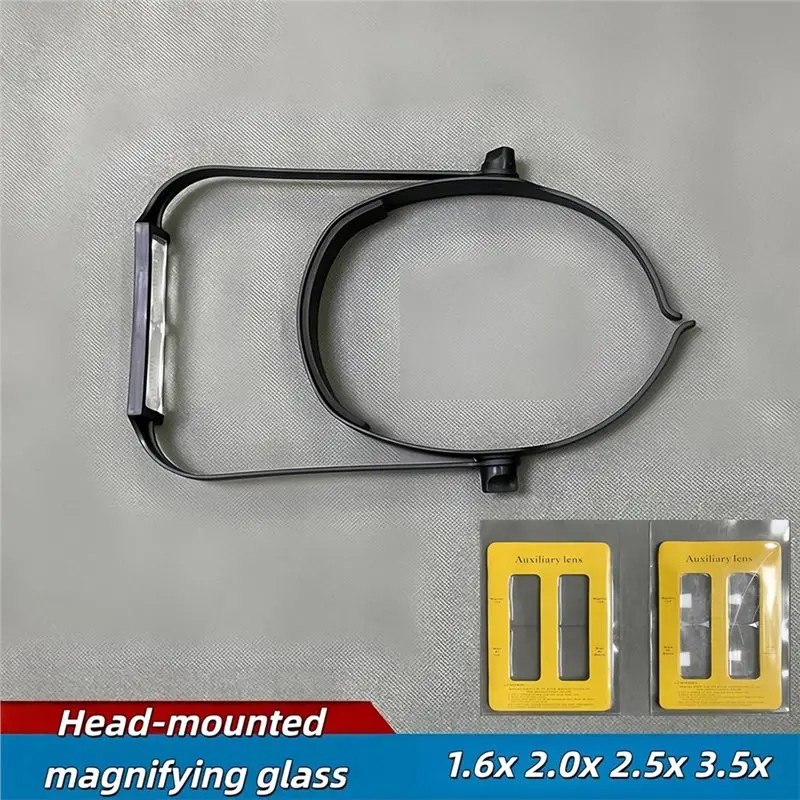 

Регулируемая лупа-повязка на голову ABZL с 4 линзами 1.6X, 2.0X, 2.5X, 3.5X для ювелирных работ и рукоделия