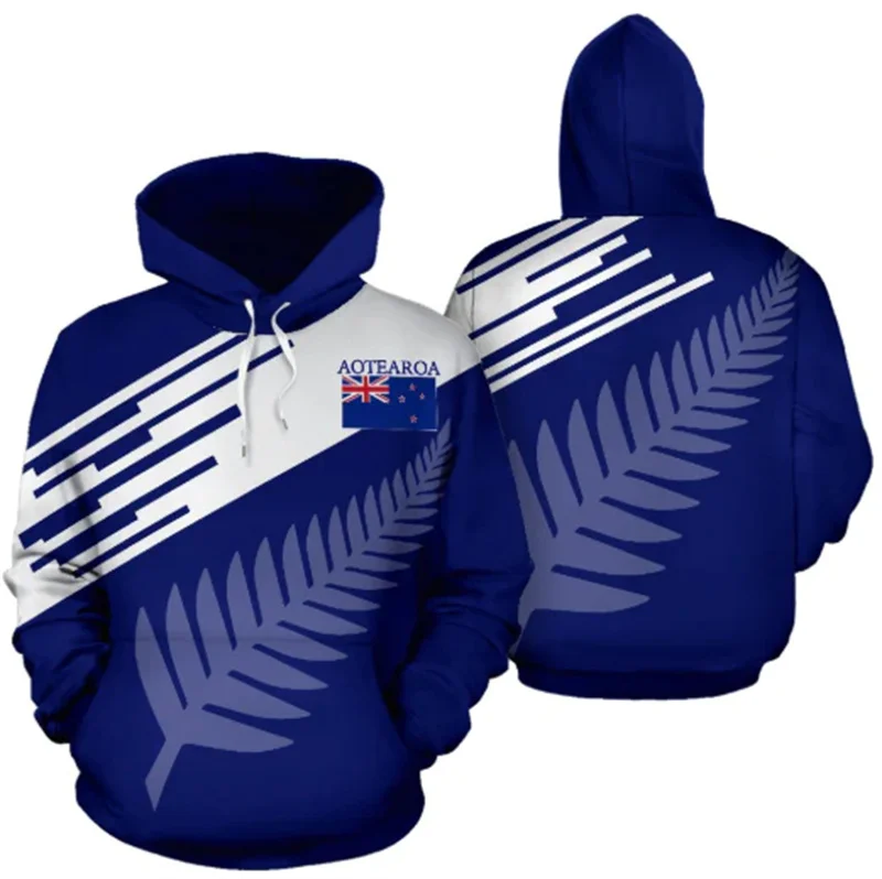 3D Printed New Zealand Aotearoa Silver Fern Hoodie Y2k Flag New In Hoodies & Sweatshirts For Men Pullover Women Clothes Top