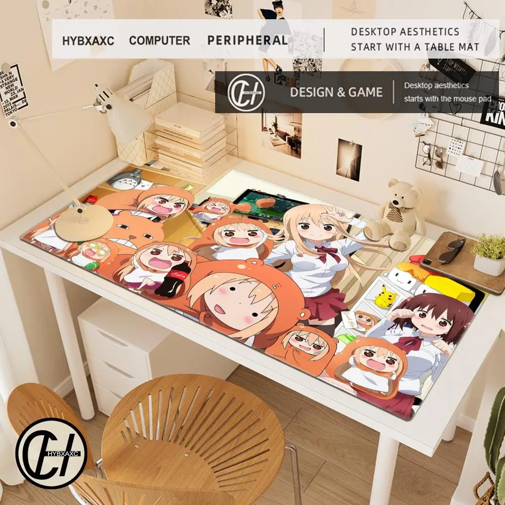 Anime Girl H Himouto Umaru-chan Mousepad Mouse Mat With Pad gaming accessories Prime Gaming XXL Keyboard Pad Stitch Padding Mat