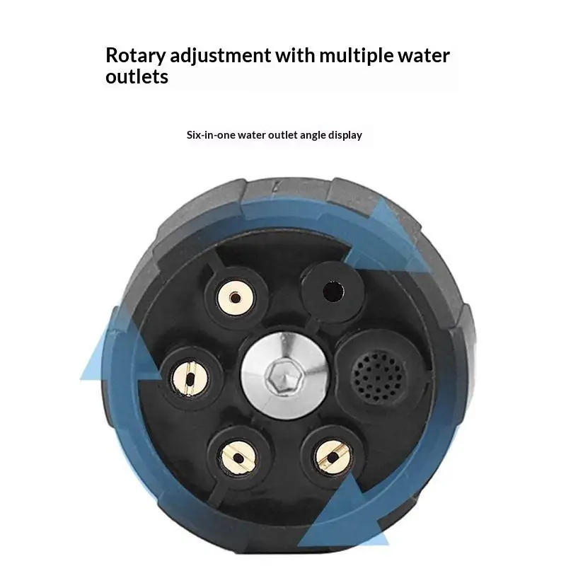 New 6in1 High Pressure Washer Nozzle 1/4Inch Multifunctional Change-Over Nozzle Quick Connect Efficient Washer Nozzle