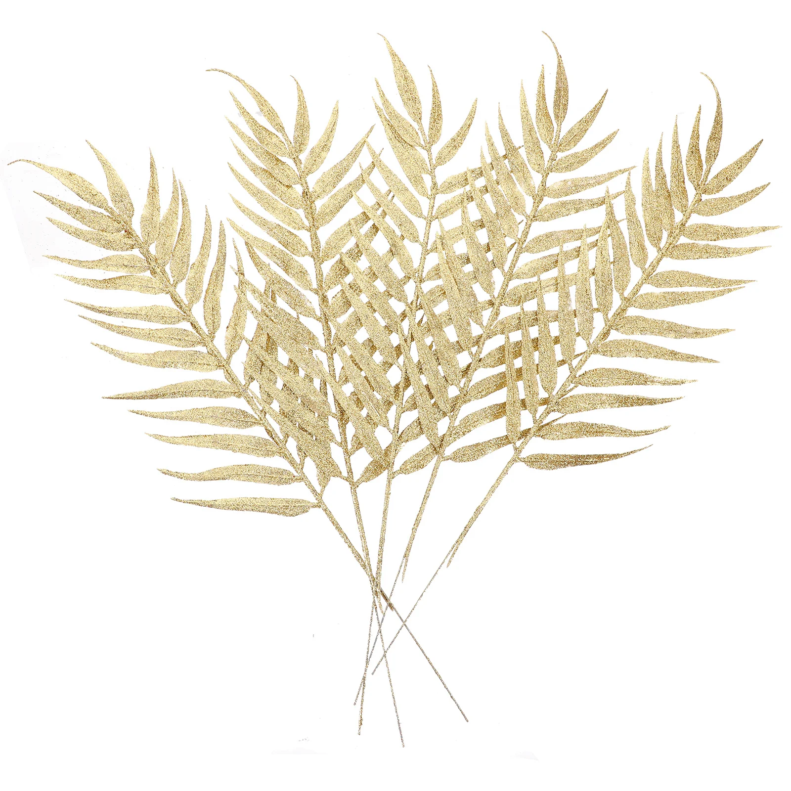 

5pcs Christmas Glitter Decorative Artificial Leaves For Tree Decoration Home Party Xmas Leaves Ornament Festive Decor