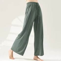 Pantalones de Yoga para mujer, pantalón de baile moderno, elástico, Modal, entrenamiento de Ballet, baile clásico chino, diario, baile callejero