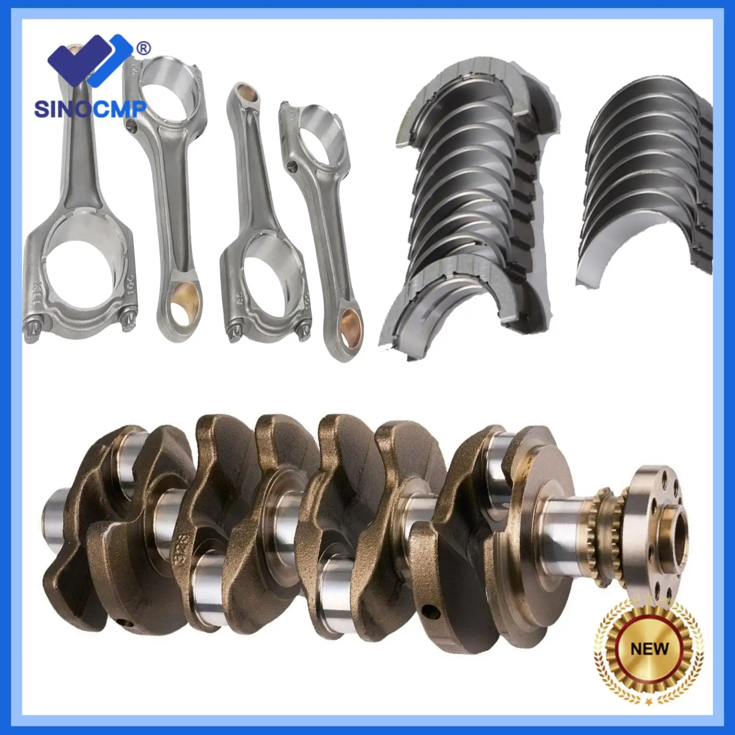 

1 комплект шатунов коленчатого вала, комплект шатунов 0,25 мм, основные и шатунные подшипники для моделей BMW, коленчатые валы B48B20 2,0T, 4-цилиндровые детали двигателя