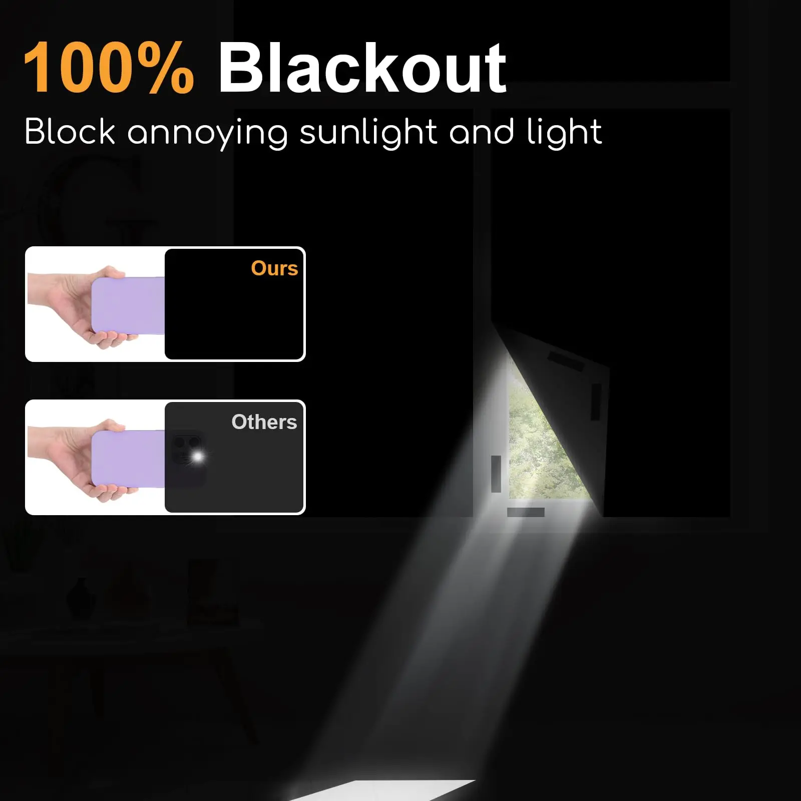 100% Blackout Curtain Darkest House Blackout Window Privacy Film Tint Anti Look Cover Glass Window Cloth Car Stickers