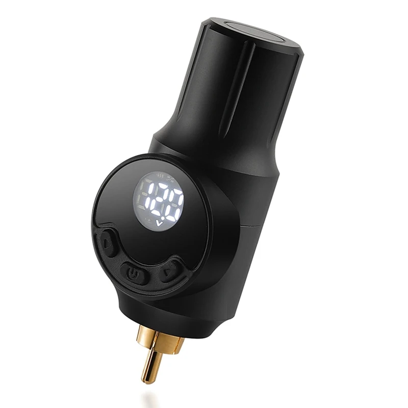 

1500Mah Tattoo Pen Battery LCD Screen RCA Interface Connector Mini Wireless Power Supply Black For Tattoo Rotary Machine